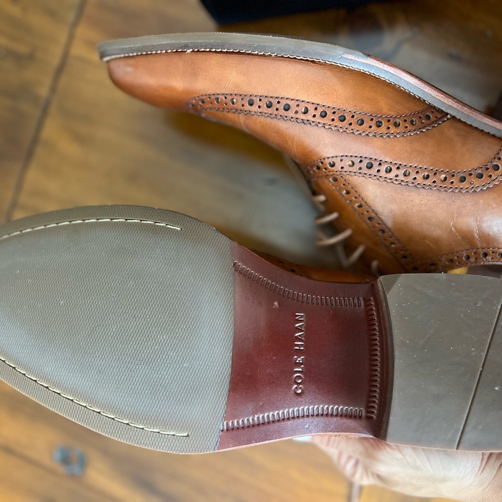 Cole Haan Brown Leather Oxfords - Picture 6 of 9
